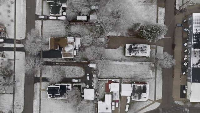 Clio Michigan Aerial Neighborhood straight down forward
