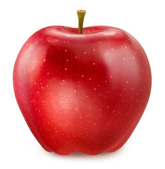 Red Apple isolated on white background, Fresh Red apple on white background With work path.
