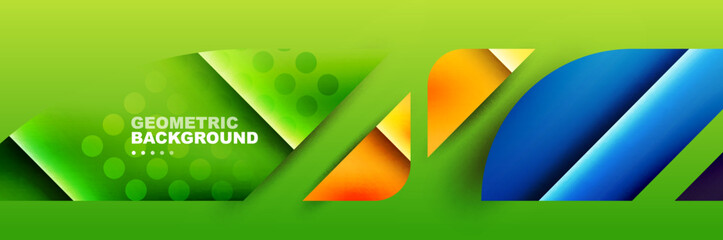 Abstract background with geometric shapes composition and light and shadow effects. Vector Illustrations For Wallpaper, Banner, Background, Card, Book Illustration, landing page