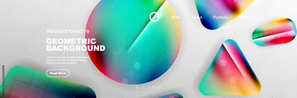 Wall mural abstract background for your landing page design. web page for website or mobile app wallpaper