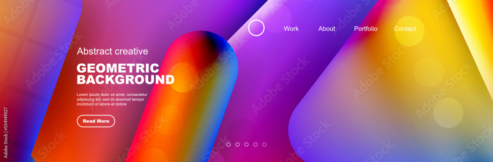 Wall mural abstract background for your landing page design. web page for website or mobile app wallpaper