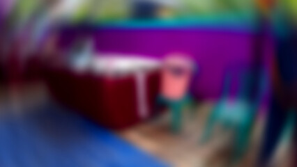 Abstract blurred background with the main composition of red, blue, and purple.