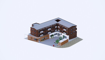 3d design illustration and rendering Homey Heights Takamiya