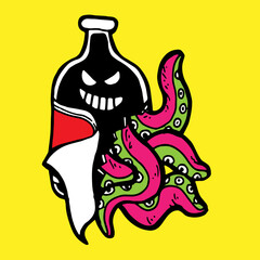 illustration of a monster in the jar