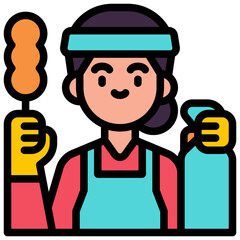 cleaning filled outline icon