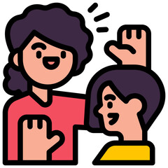 hangout filled outline icon