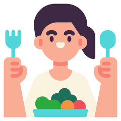 healthy flat icon