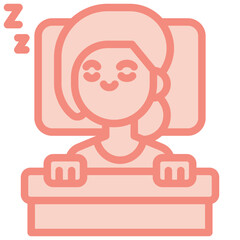 sleeping two tone icon