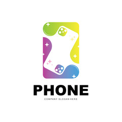 Smartphone Logo, Communication Electronics Vector, Modern Phone Design, For Company Brand Symbol