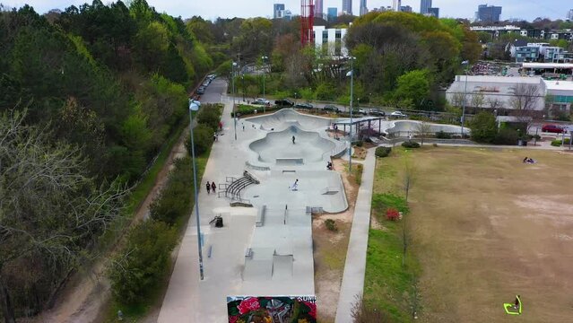 Historic Fourth Ward Skatepark in Atlanta Georgia
