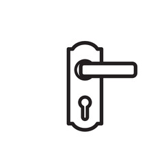 Door handle icon vector logo design template