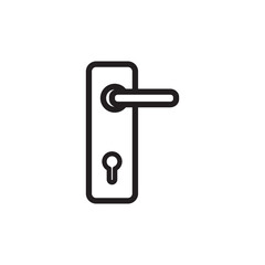 Door handle icon vector logo design template