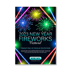 Happy New Year Party Firework Poster