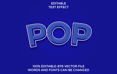 Obraz premium editable pop vector text effect modern style