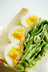 Egg, Ham and Vegetable Sandwich