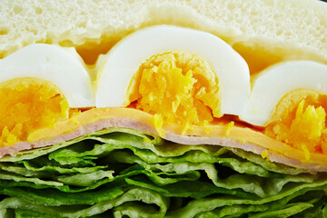 Egg, Ham and Vegetable Sandwich