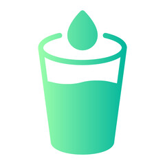 water glass gradient icon