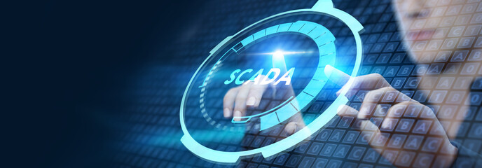 System Supervisory Control And Data Acquisition technology concept. SCADA.