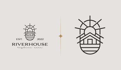 House Home Mortgage Roof Architecture Logo. Universal creative premium symbol. Vector sign icon logo template. Vector illustration