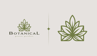Organic Botanical Minimal Natural Iconic Graphic Decor Linear Simple Floral Logo Design. Universal creative premium symbol. Vector sign icon logo template