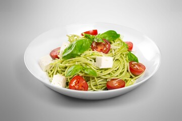 Tasty fresh Noodle dish on the plate