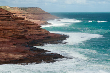 Kalbarri's rugged red rock coastline