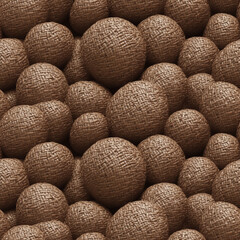 seamless texture of wicker balls
