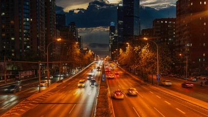 Jingguang bridge traffic road at night