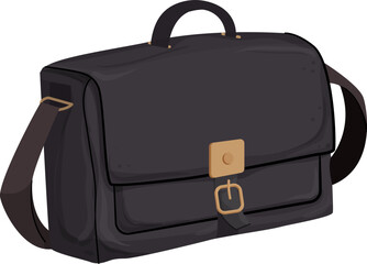 leather briefcase color icon vector. leather briefcase sign. isolated symbol illustration