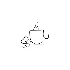 Relaxation Tea Line Style Icon Design