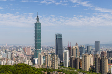 Fototapeta na wymiar Taipei city skyline in Taiwan