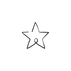Star Line Style Icon Design
