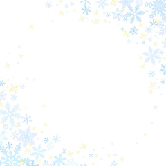 雪の結晶の壁紙⑬正方形_ななめ_青系_白背景