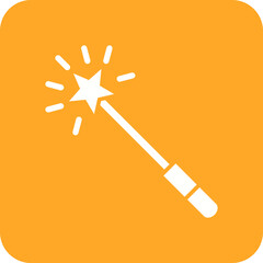 Magic Wand Multicolor Round Corner Glyph Inverted Icon