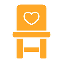 Chair Multicolor Glyph Icon