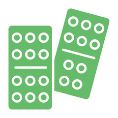 Dominoes Multicolor Glyph Icon