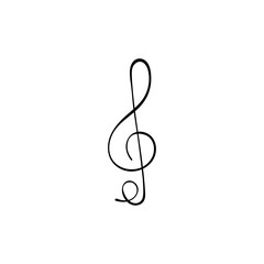 Music Note Line Style Icon Design