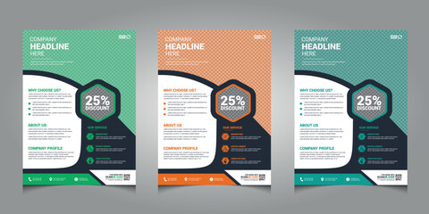 1 Page creative business flyer design in A4 size. Business flyer ready to print and presentation.