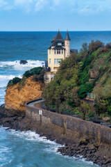 Fototapeta premium Lighthouse in Biarritz, France in Basque Country
