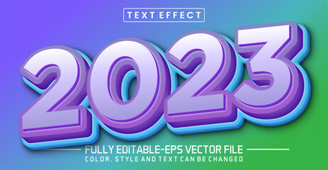 Editable 2023 text effect - 2023 text style theme.