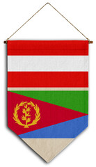 Obraz premium eritrea flag relation country hanging fabric travel immigration consultancy visa transparent austria