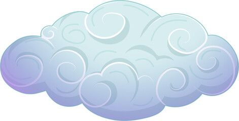 Pastel Cloud Cartoon Character Design