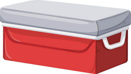 plastic cooler box cartoon. plastic cooler box sign. isolated symbol vector illustration