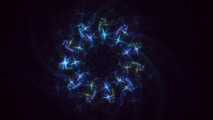 3D rendering abstract round light background