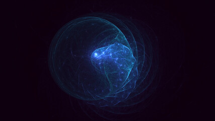 3D rendering abstract round light background