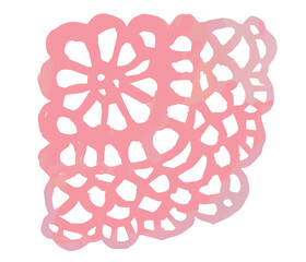 フレーム用コーナー。アンティークなレース風。水彩風、ベクター素材。