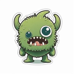 Fototapeta premium Cute monster sticker created with AI