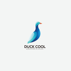 duck logo premium gradient colorful