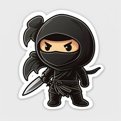 Cute ninja sticker created with AI