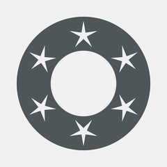 Fototapeta premium Frame Stars circle quality vector illustration cut